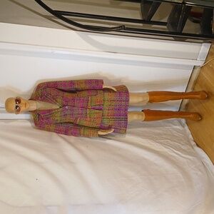 Stunning BAZAR de CHRISTIAN LACROIX(France) Multicolor Wool Blend Tweed 2pc Suit